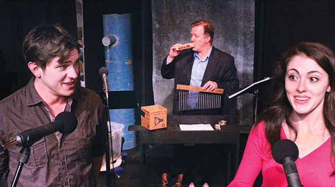 Brett Goodnack, Jason McCune and Andrea Weinzlierl in It's a Wonderful Life at Bricolage