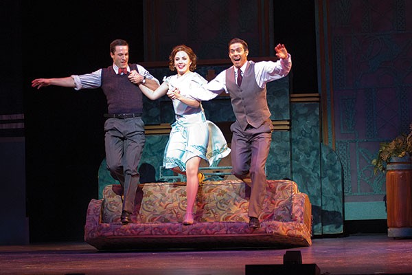 Cary Tedder, Mary Michael Patterson and David Elder in Singin' in the Rain, at Pittsburgh CLO