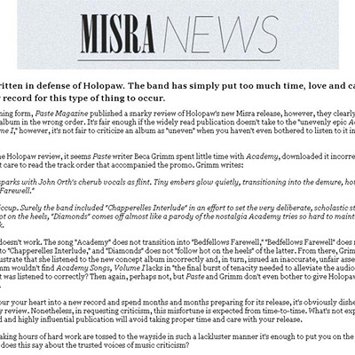 Case study: Misra Records v. Paste