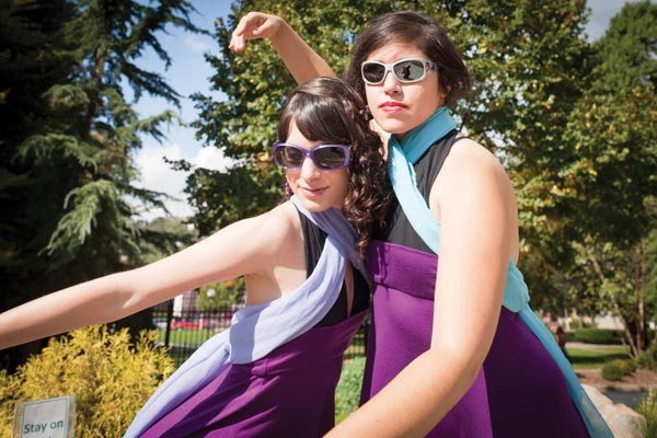Dancers Torey Bocast (left) and Anna Bender are among the performers at Figment.