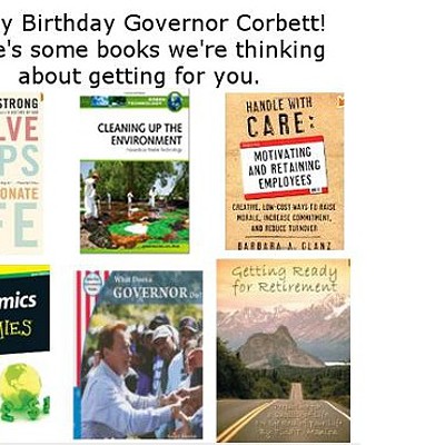 Democrats' birthday gift ideas for Gov. Tom Corbett