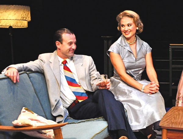 Greg McFadden and Caralyn Kozlowski in Maple and Vine, at City Theatre