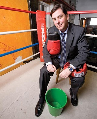 In 2007, Bill Peduto posed with boxing gloves; today he's using them to get in shape