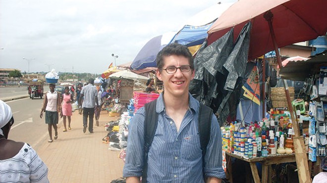 Joe Sheehan on a visit to Ghana