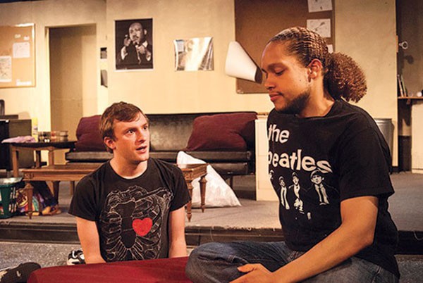 Kyle Bogue (left) and Philip Anthony Wilson in "Defense of Marriage," part of the Pittsburgh Pride Theater Festival.