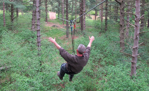 North Park's Go Ape! offers five ziplines, two longer than 400 feet.