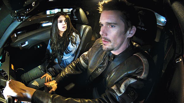 Snakebit in Sofia: Selena Gomez and Ethan Hawke ride out a long night.