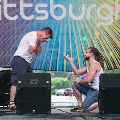 Surprise Marriage Proposal Onstage at PrideFest