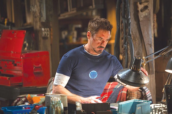 Tony Stark (Robert Downey Jr.) takes a desk job.