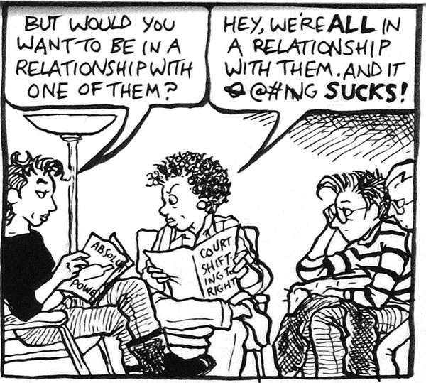 Alison Bechdel’s “Dykes to Watch Out For”