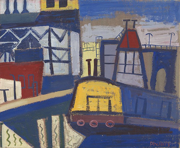 “Yellow Barge” (ca. 1950s), by Esther Phillips