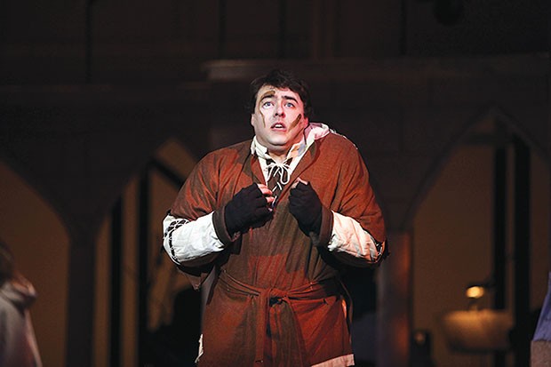 Quinn Patrick Shannon in The Hunchback of Notre Dame, at Pittsburgh Musical Theater