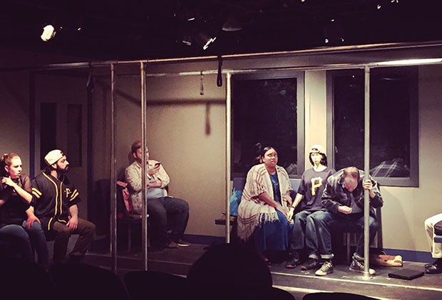 A scene from Lights Out, at Pittsburgh Playwrights