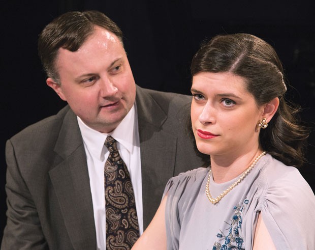 Eric Leslie and Carley Adams in The Philadelphia Story, at Little Lake