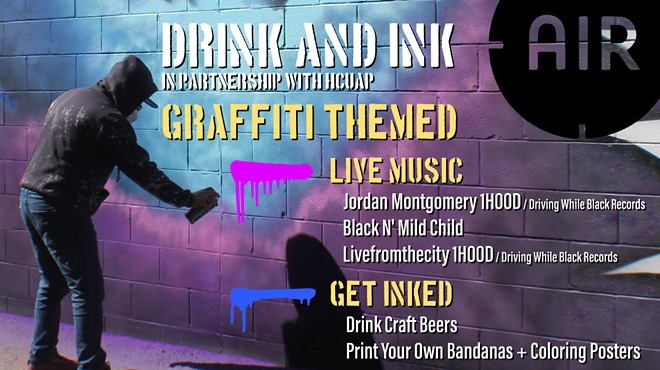 DRINK AND INK: GRAFFITI THEME WITH HCUAP Urban Arts Program