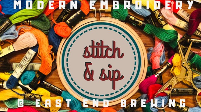 Modern Embroidery Sip & Stitch at East End