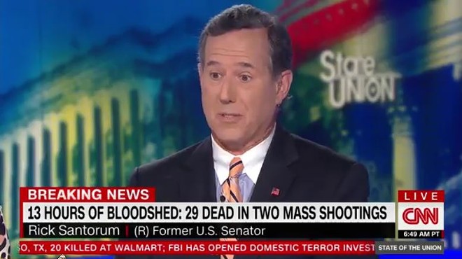 Former Pa. senator Rick Santorum said a lot of wrong things about gun control this weekend