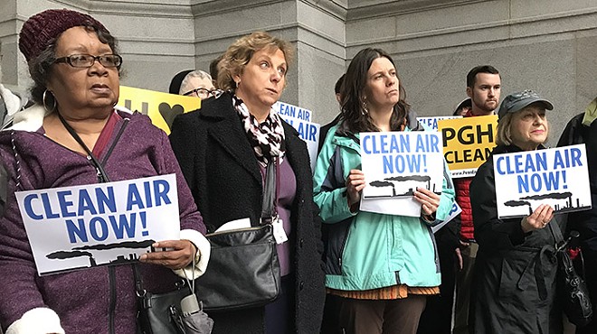 Dozens gather Downtown to protest poor air quality in Allegheny County