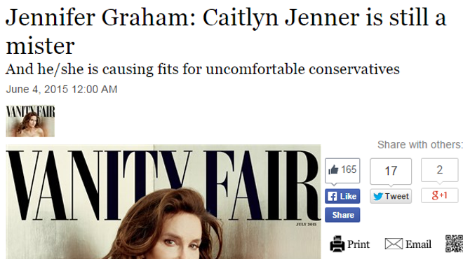 Pittsburgh Post-Gazette takes on Caitlyn Jenner's gender, looks really, really hateful in the process