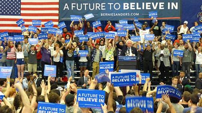 Presidential candidate Bernie Sanders holds rally at Pitt on final day before Pennsylvania primary elections