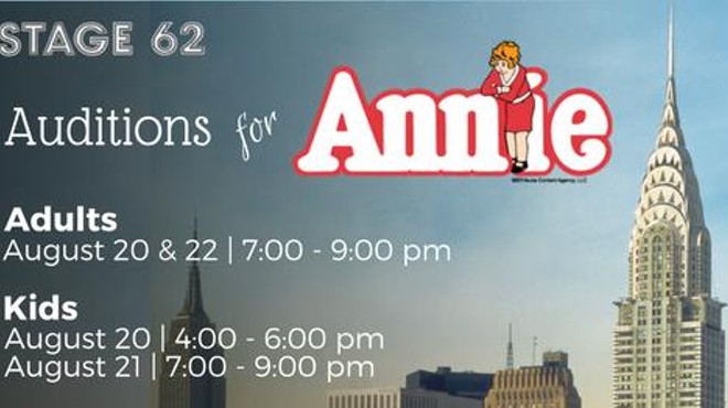 Auditions for ANNIE at Stage 62 - kids and adults