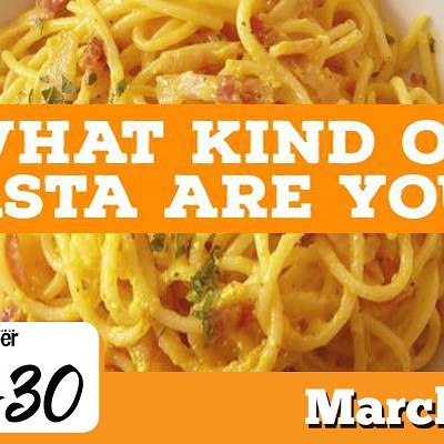 Taste30 Presents: What Pasta Type Are You?