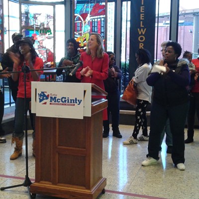 U.S. Senate candidate Katie McGinty visits Pittsburgh, declares her support for $15 minimum wage