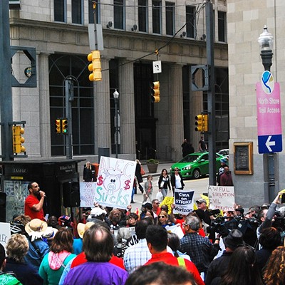 Pittsburgh Protesters march against conservative American Legislative Exchange Council (ALEC)