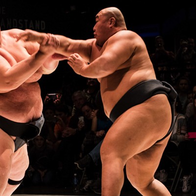Two world-renowned sumo wrestlers put on exhibit at Stage AE for charity