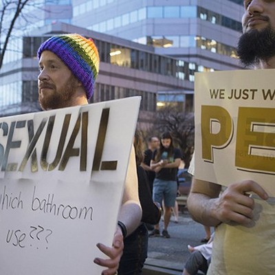 Scenes from Friday's 'RISE UP for Trans Equality!' protest and rally in Downtown Pittsburgh