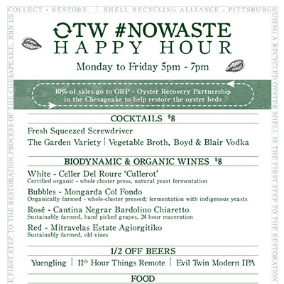 Or, the Whale launches a no-waste happy hour