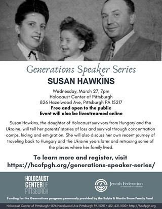 Generations Speaker Series: Susan Hawkins
