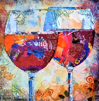 Pop the Cork! A Toast to Mixed Media: Wine Glass Art