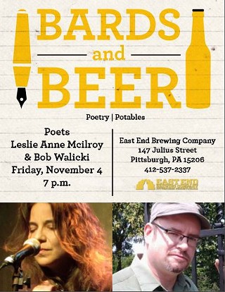 Bards and Beer- with Poets Leslie Anne Mcilroy and Bob Walicki