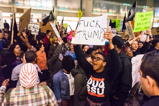 Photographer Aaron Warnick: Various groups, Fetterman march to protest Trump in Pittsburgh