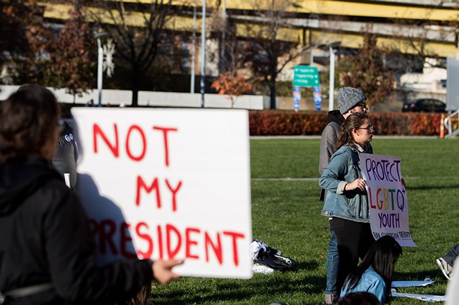 Trump is Not My President demonstration