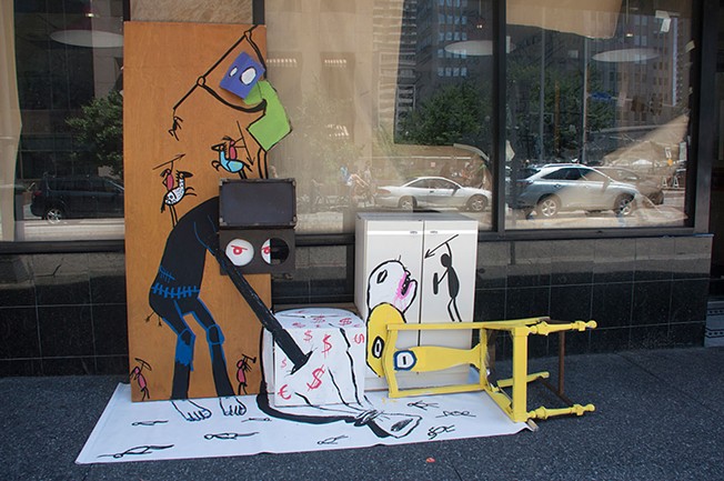 Artwork can be found all over Downtown this week