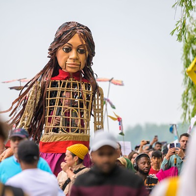 A giant puppet comes to Pittsburgh, and, with it, recognition of child refugees