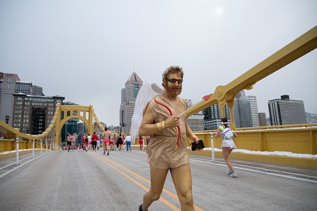 Cupid's Undie Run in Pittsburgh, 2024