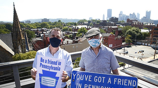 Father and son ask Pennsylvanians to "be a friend" and wear a mask, taking inspiration from popular state ad campaign