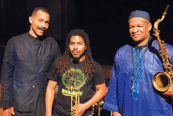 Hold the bass: Ethnic Heritage Ensemble (from left: Kahil El'Zabar, Ernest Dawkins, Corey Wilkes)