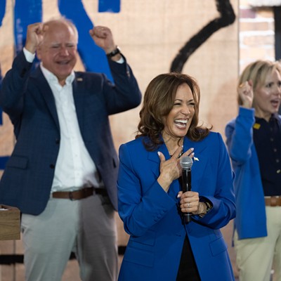 Kamala Harris and Tim Walz campaign near Pittsburgh