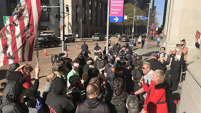 Losing Pittsburgh candidate holds baseless “Stop the Steal” protest; fight with counter-protesters ensues