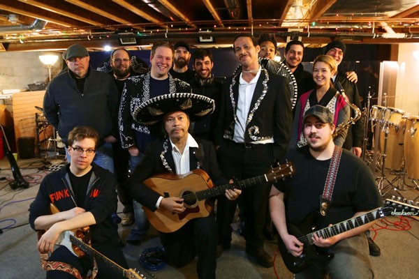 Members of Guaracha, Miguel's Mariachi Fiesta, and the ¡Amigos Live! band.