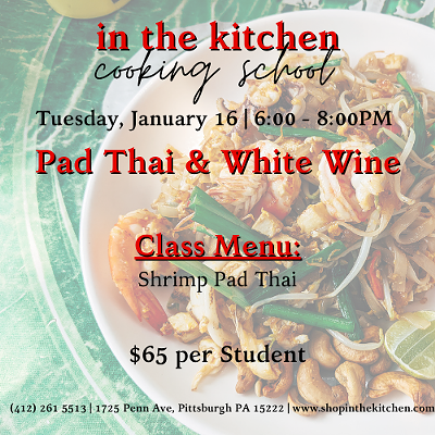 Pad Thai & White Wine Cooking Class