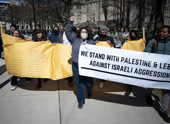 Pro-Palestine protestors demonstrate a die-in