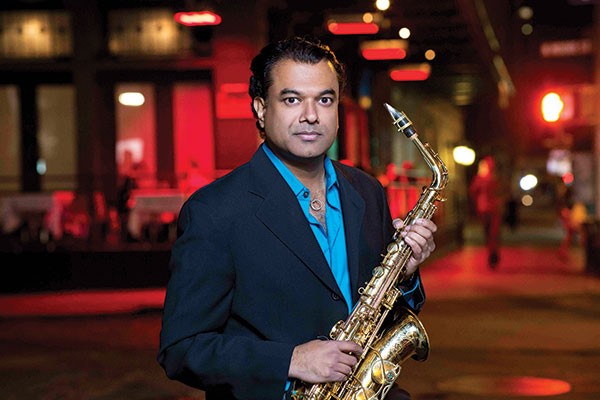 Rudresh Mahanthappa plays the main stage of the Pittsburgh JazzLive International Festival.
