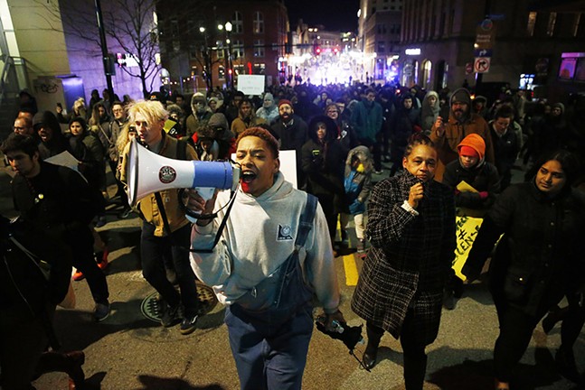 Hundreds protest following not guilty verdict of Antwon Rose shooter Michael Rosfeld