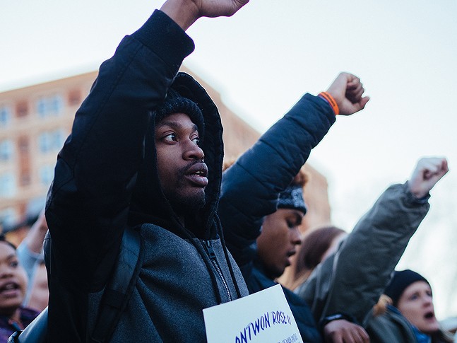 Photo essay: Pittsburghers in Oakland continue to protest the acquittal of Antwon Rose shooter Michael Rosfeld into Saturday evening (11)