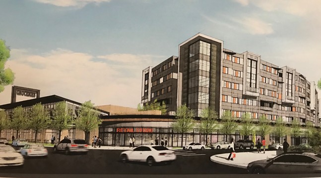 Advocates want less parking, more housing at Shakespeare Giant Eagle development